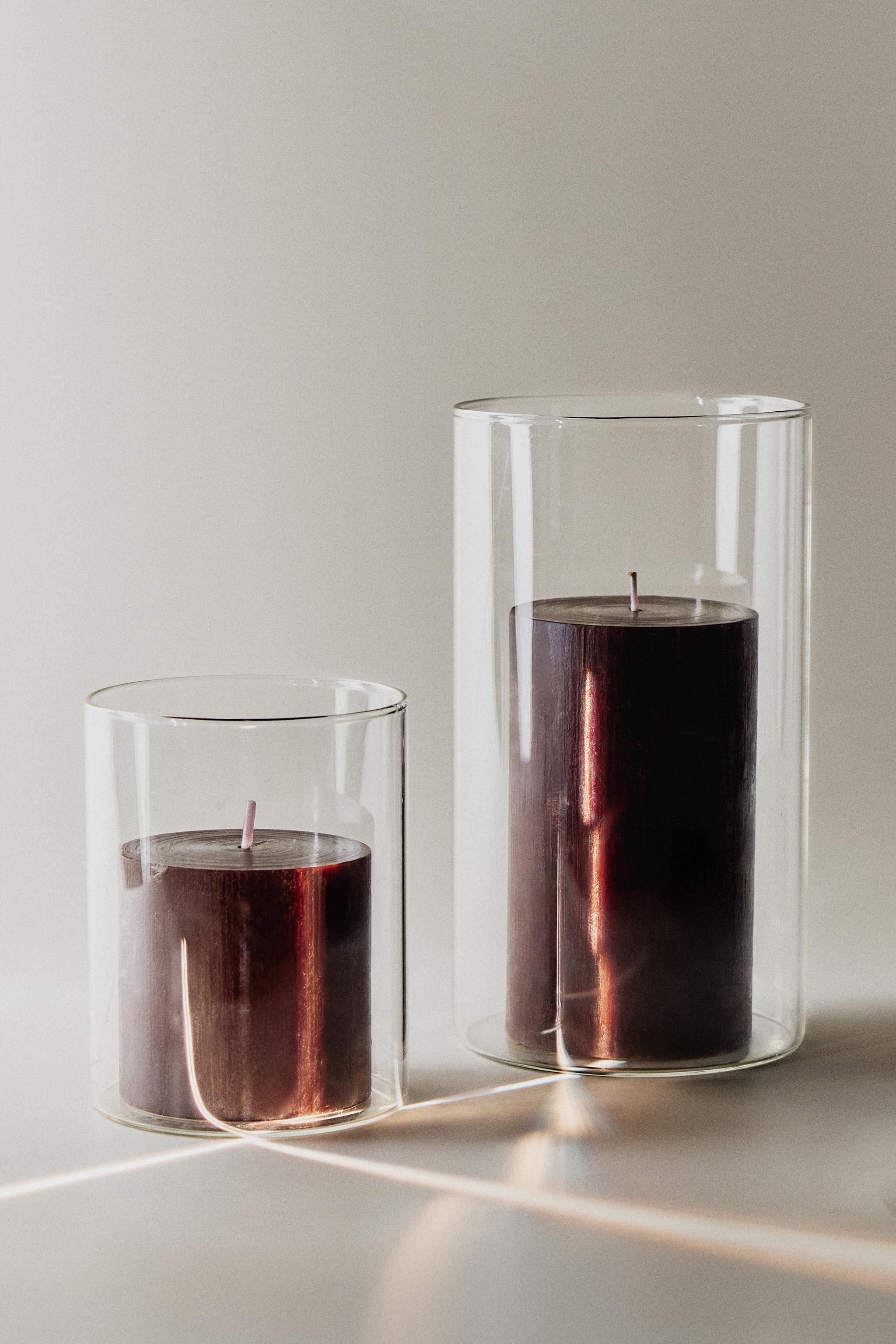 BOROSILICATE GLASS LANTERN VASE